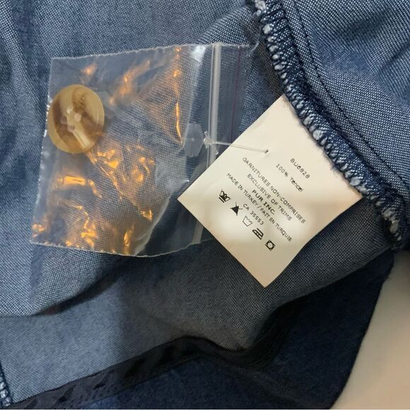 I by Iris Setlakwe denim blue belted size 6 - Picture 10 of 10